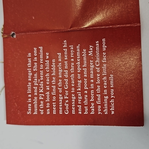 House of Lloyd Christmas Around the World VTG Pajama Angel 2 Piece Red Brown - Picture 9 of 9